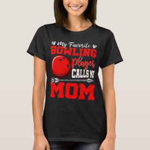 My Favourite Bowling Player Calls Me Mum Cute Moth T-Shirt