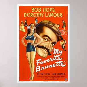"My Favourite Brunette" - Vintage Movie Poster
