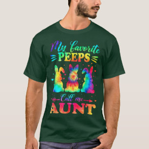 My Favourite Bunnies Call Me Aunt Easter Tie Dye T-Shirt