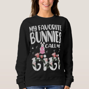 My Favourite Bunnies Call Me Gigi Floral Gigi Bunn Sweatshirt