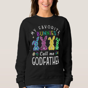 My Favourite Bunnies Call Me Godfather Bunny Egg Sweatshirt