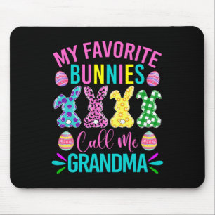 My Favourite Bunnies Call Me Grandma Shirt Cute Ea Mouse Mat