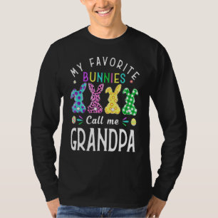 My Favourite Bunnies Call Me Grandpa Bunny Egg Leo T-Shirt