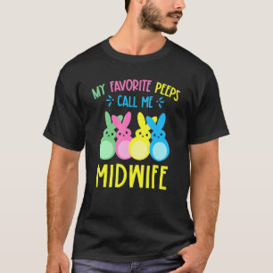 My Favourite Bunnies Call Me Midwife Happy Easter T-Shirt