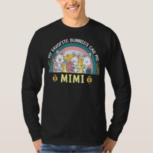 My Favourite Bunnies Call Me Mimi Matching Family  T-Shirt