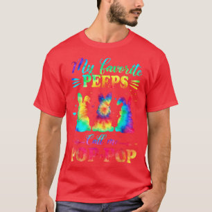 My Favourite Bunnies Call Me Pop Pop Easter Tie Dy T-Shirt