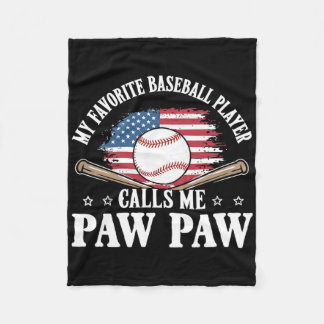 My Favourite Bysebyll Player Calls Me Paw Paw Usa Fleece Blanket