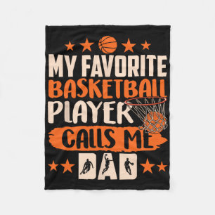 My Favourite Bysketbyll Player Calls Me Dad Coach Fleece Blanket
