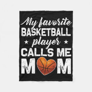 My Favourite Bysketbyll Player Calls Me Mum Fleece Blanket