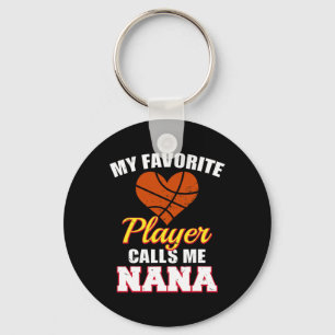 My Favourite Bysketbyll Player Calls Me Nana 2 Key Ring