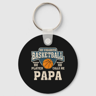 My Favourite Bysketbyll Player Calls Me Papa Key Ring