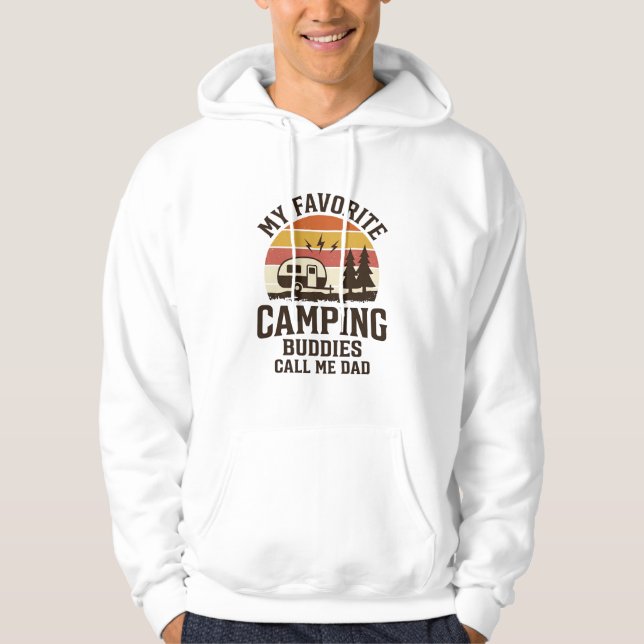 My Favourite Camping Buddies Call Me Dad Vector De Hoodie (Front)