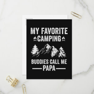My Favourite Camping - Buddies Call Me Papa Invitation Postcard