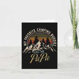 My Favourite Camping Buddies Call Me Papa Vintage Card