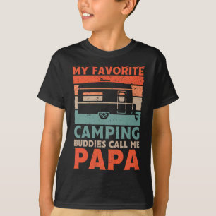 My Favourite Camping Buddies Call Me Papa Vintage T-Shirt