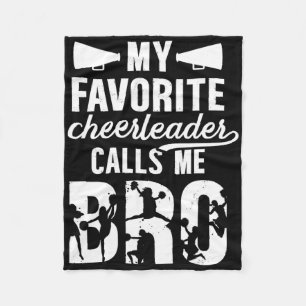 My Favourite Cheerleader Bro Cheer Brother Of A Ch Fleece Blanket