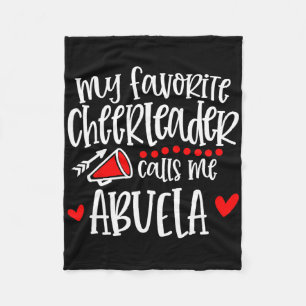 My Favourite Cheerleader Calls Me Abuela Funny Che Fleece Blanket