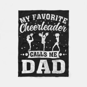 My Favourite Cheerleader Calls Me Dad Father&#; s Fleece Blanket
