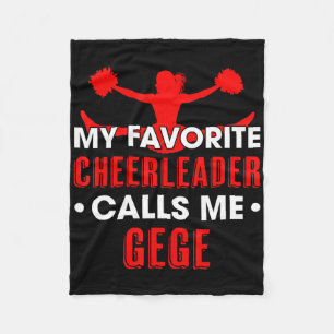 My Favourite Cheerleader Calls Me Gege Cheerleadin Fleece Blanket