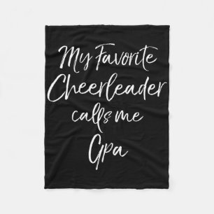 My Favourite Cheerleader Calls Me Gpa Matching Che Fleece Blanket