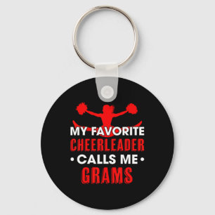 My Favourite Cheerleader Calls Me Grams Cheerleadi Key Ring