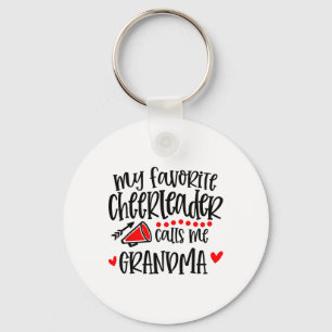 My Favourite Cheerleader Calls Me Grandma Funny Ch Key Ring
