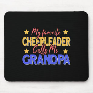 My Favourite Cheerleader Calls Me Grandpa Cheerlea Mouse Mat