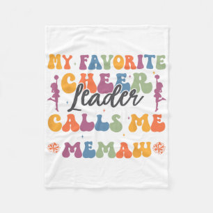My Favourite Cheerleader Calls Me Memaw Cheerleadi Fleece Blanket