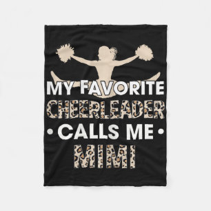 My Favourite Cheerleader Calls Me Mimi Cheerleadin Fleece Blanket