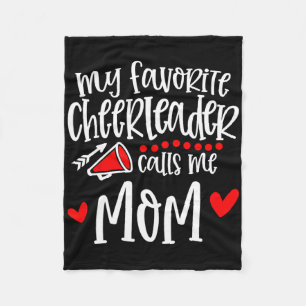 My Favourite Cheerleader Calls Me Mum Funny Cheerl Fleece Blanket
