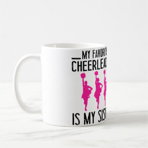 My Favourite Cheerleader Is My Sister Cheer Cheerl Coffee Mug