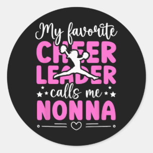My Favourite Cheerleader Nonna Cheer Nonna Grandma Classic Round Sticker