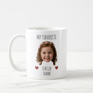 My Favourite Child Custom Photo Face & Name Coffee Mug