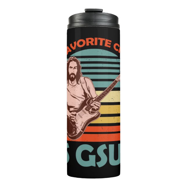 My Favourite Chord Is Gsus Jesus Guitarist Guitar  Thermal Tumbler (Front)