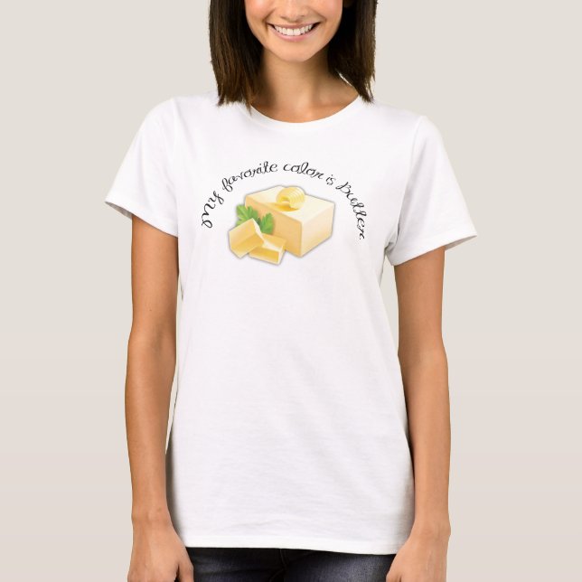 "My favourite colour is Butter" Tee Shirt (Front)