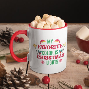 My Favourite Colour Is Christmas Light Mug