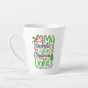 My Favourite Colour is Christmas Lights-55667 Latte Mug