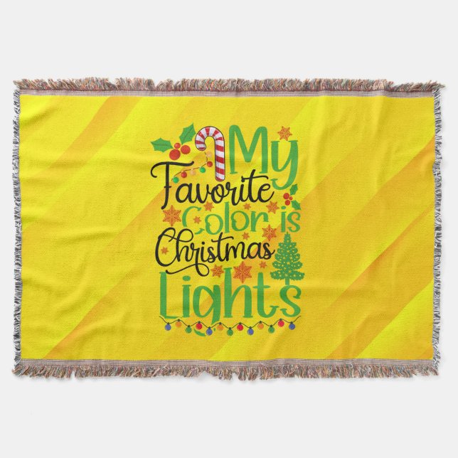 My Favourite Colour is Christmas Lights-55667 Throw Blanket (Front)