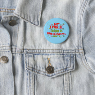 My Favourite Colour Is Christmas Lights 6 Cm Round Badge