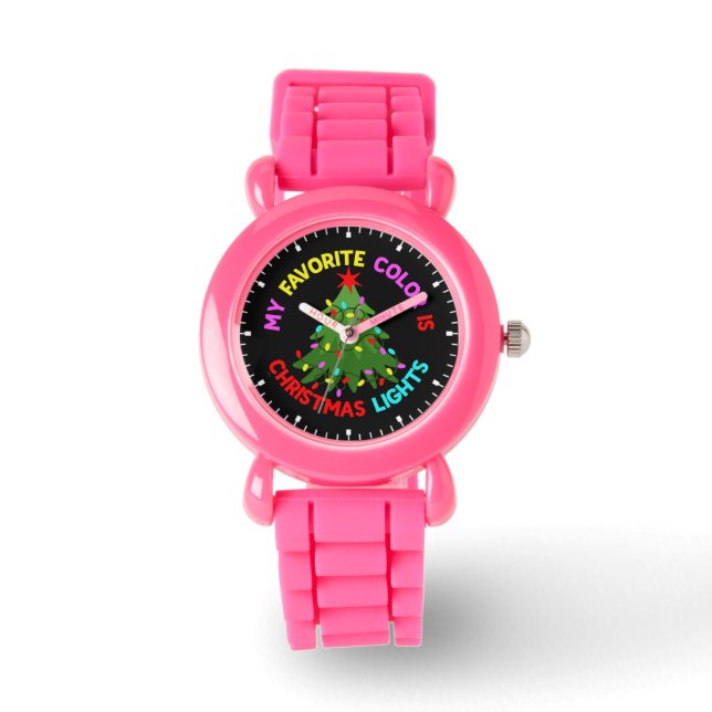 My Favourite Colour is Christmas Lights-78678 Watch (Front)