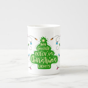 My Favourite Colour Is Christmas Lights-99980 Bone China Mug