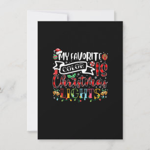My Favourite Colour Is Christmas Lights Buffalo Fu Invitation
