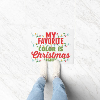 My Favourite Colour Is Christmas Lights  Doormat