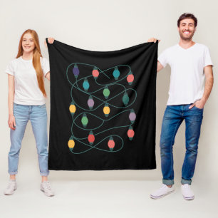 My Favourite Colour Is Christmas Lights Funny Paja Fleece Blanket