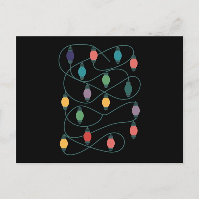 My Favourite Colour Is Christmas Lights Funny Paja Postcard (Front)