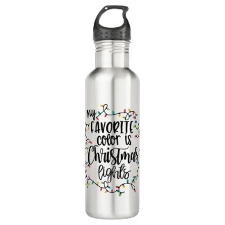 My Favourite Colour Is Christmas Lights Gift Xmas 710 Ml Water Bottle