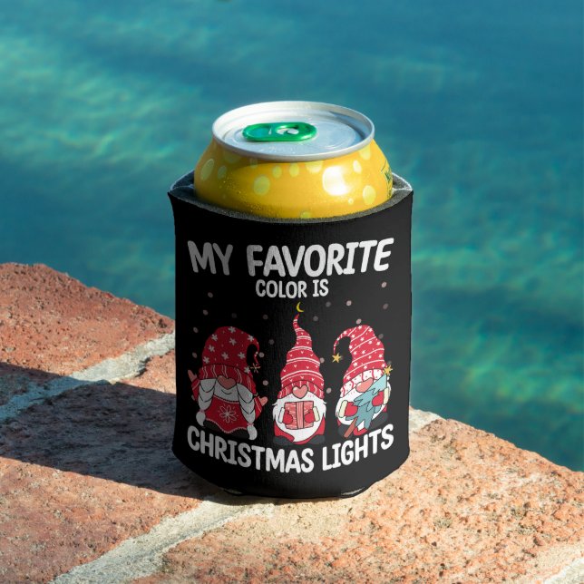 My Favourite Colour Is Christmas Lights Gnome Can Cooler (In Situ Pool)