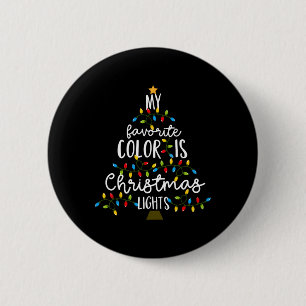 My Favourite Colour Is Christmas Lights Kids Boy W 6 Cm Round Badge