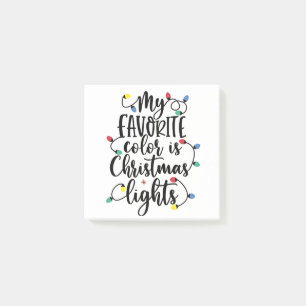 My Favourite Colour is Christmas Lights Santa Clau Post-it Notes