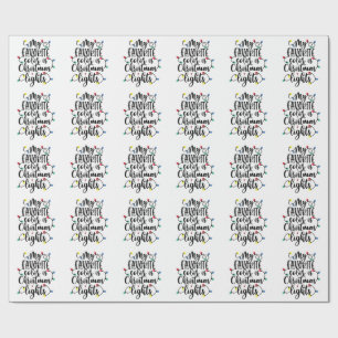 My Favourite Colour is Christmas Lights Santa Clau Wrapping Paper